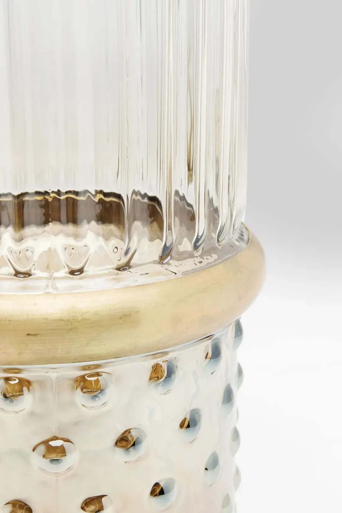 Vas LA - Cylinderformad vas i Glas/Guld, 32cm - KARE Design