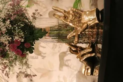 Vas LA - Cylinderformad vas i Glas/Guld, 32cm - KARE Design