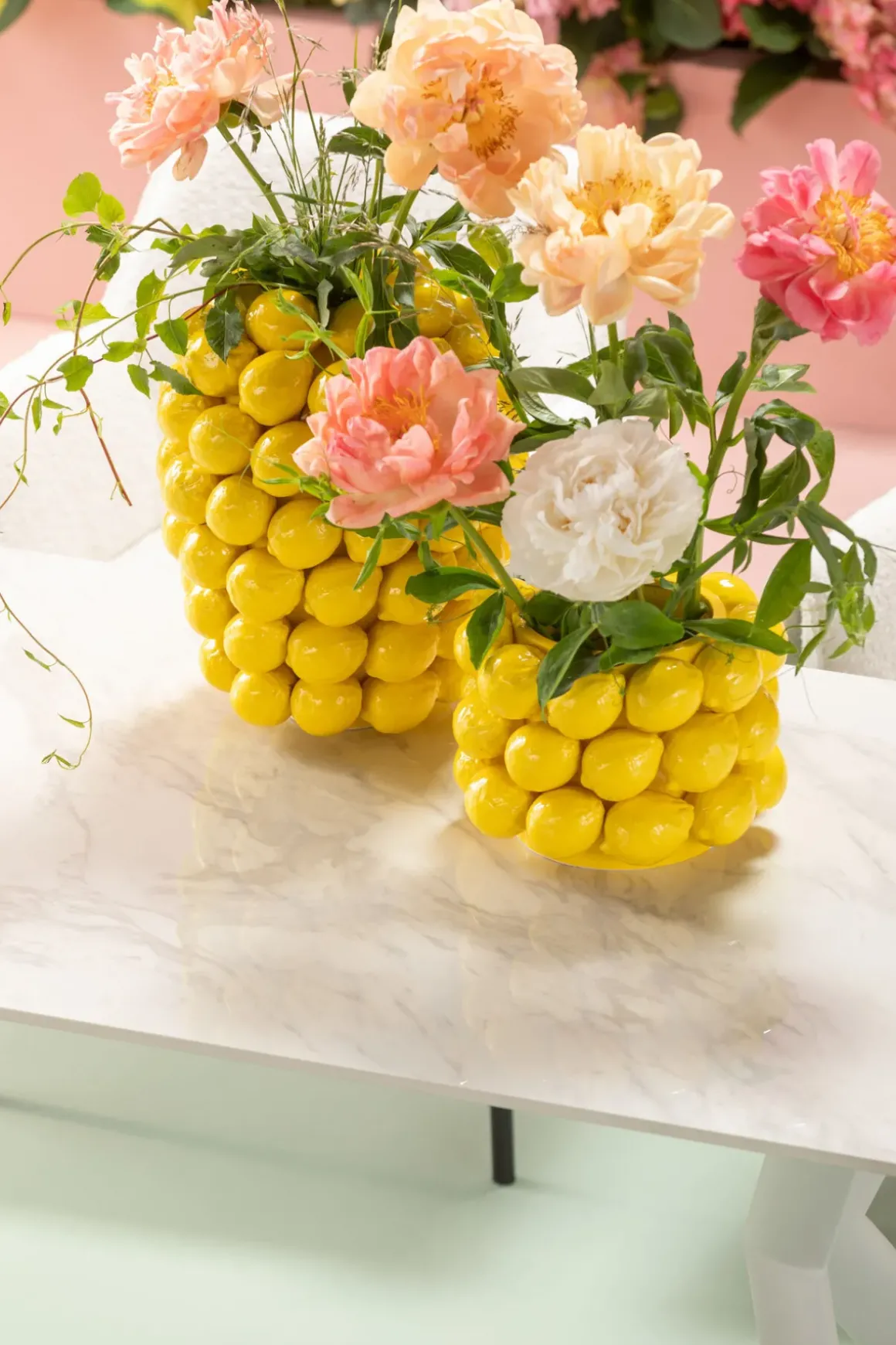 Vas Lemon Juice - Citroner, Gul, 19cm - KARE Design
