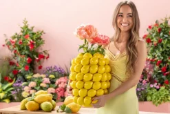 Vas Lemon Juice - Citroner, Gul, 40cm - KARE Design