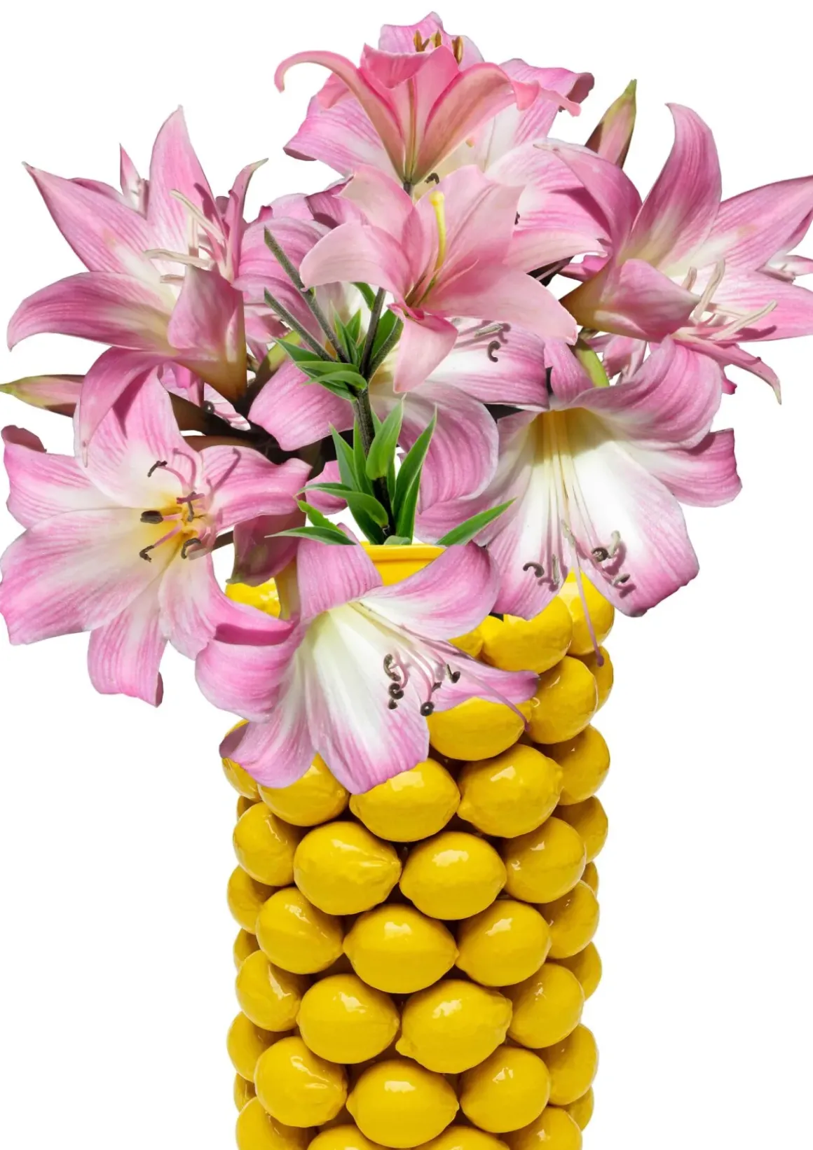 Vas Lemon Juice - Citroner, Gul, 43cm - KARE Design