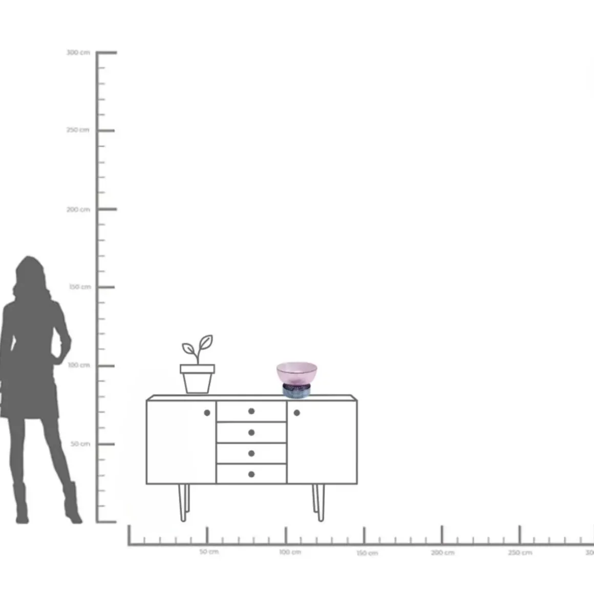 Vas Marvelous Duo Röd Blå 21cm - KARE Design