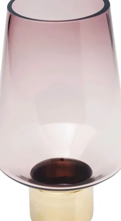 Vas Noble Ring - Glasvas på Fot Tonad Purpur Lila/Mässing, 26cm - KARE Design