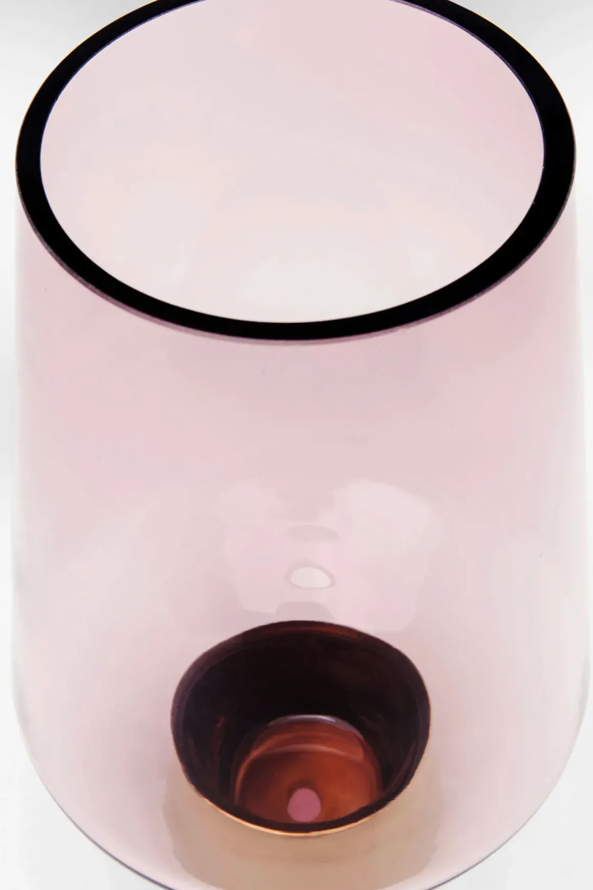 Vas Noble Ring - Glasvas på Fot Tonad Purpur Lila/Mässing, 26cm - KARE Design