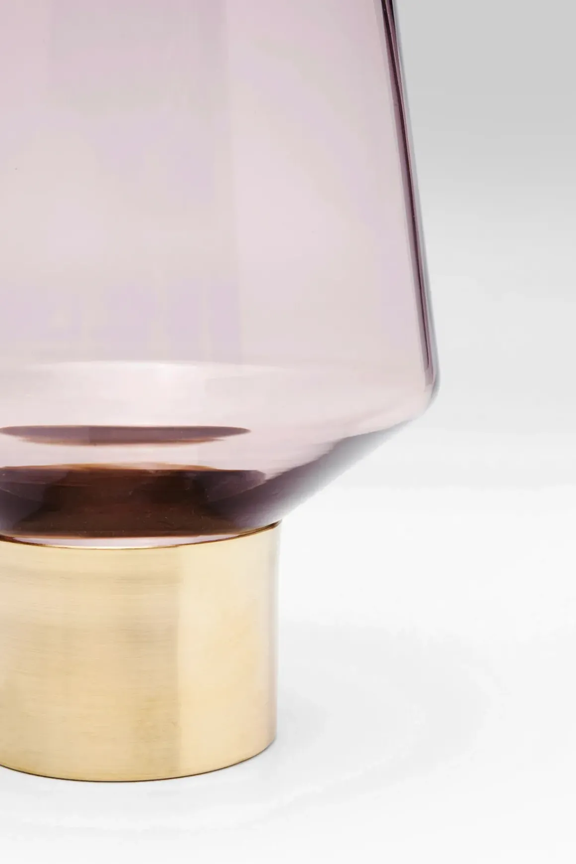 Vas Noble Ring - Glasvas på Fot Tonad Purpur Lila/Mässing, 26cm - KARE Design