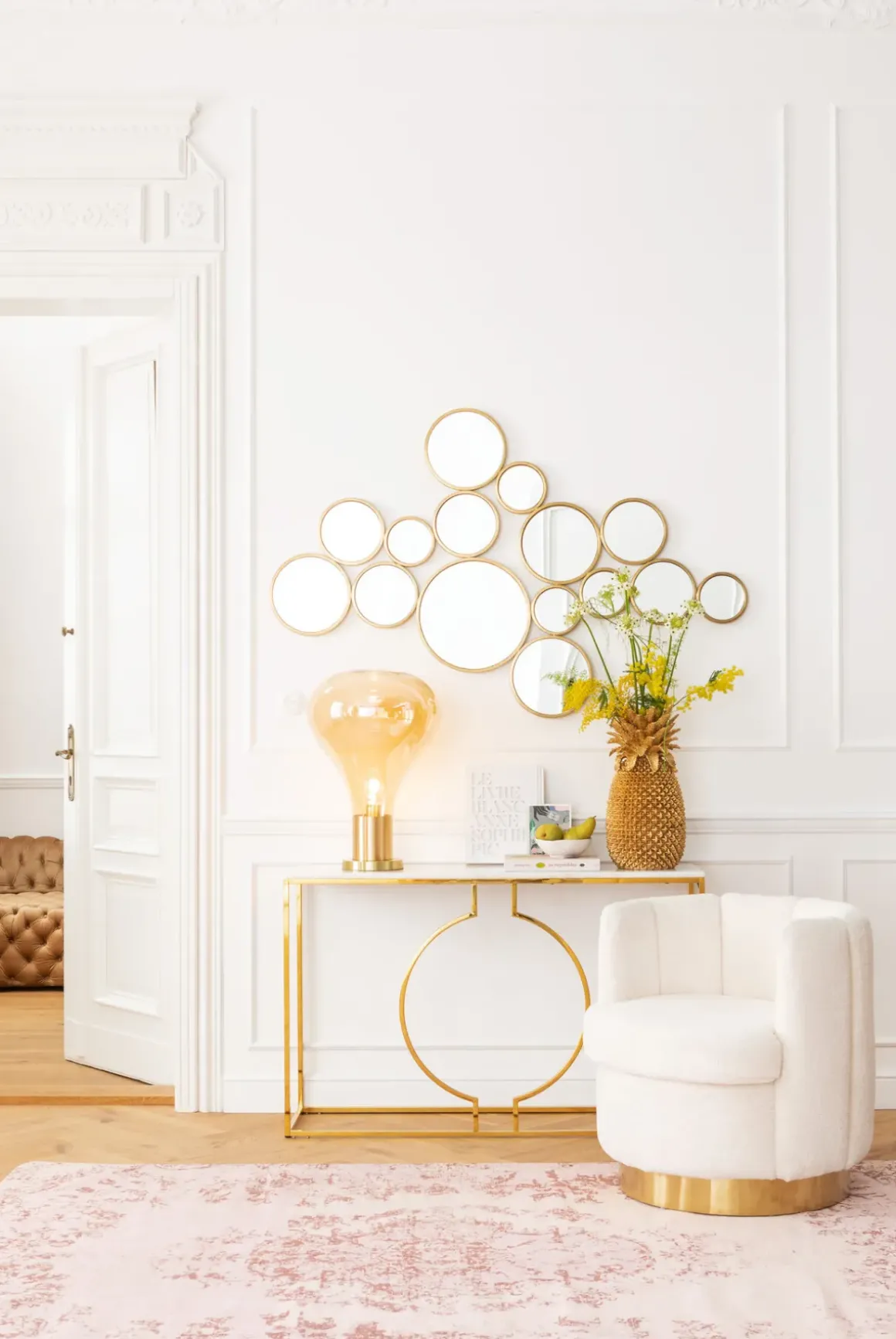 Vas Pineapple Guld, 50cm - KARE Design