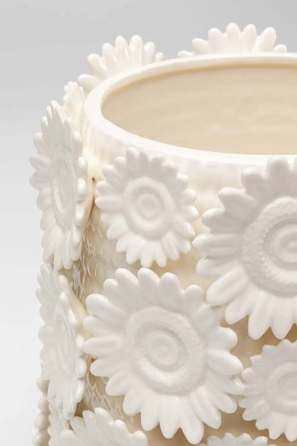 Vas Sunflowers - Vit, 30cm - KARE Design