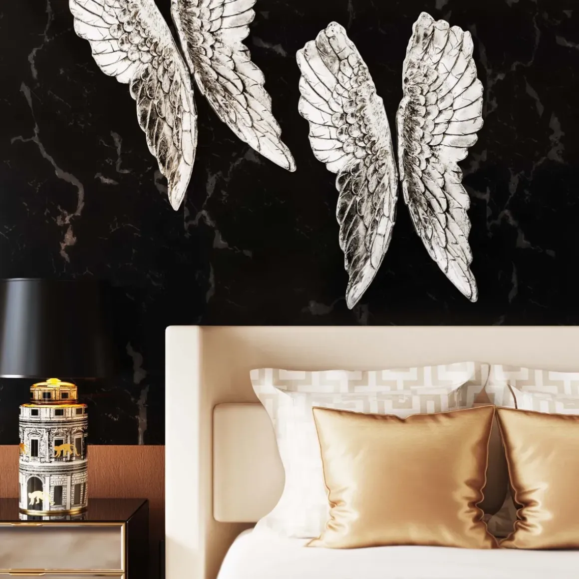 Väggdekor Angel Wings - Änglavingar, Silver - KARE Design
