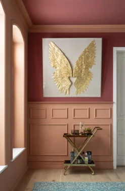 Väggdekoration Wings Guld Vit 120x120cm - KARE Design