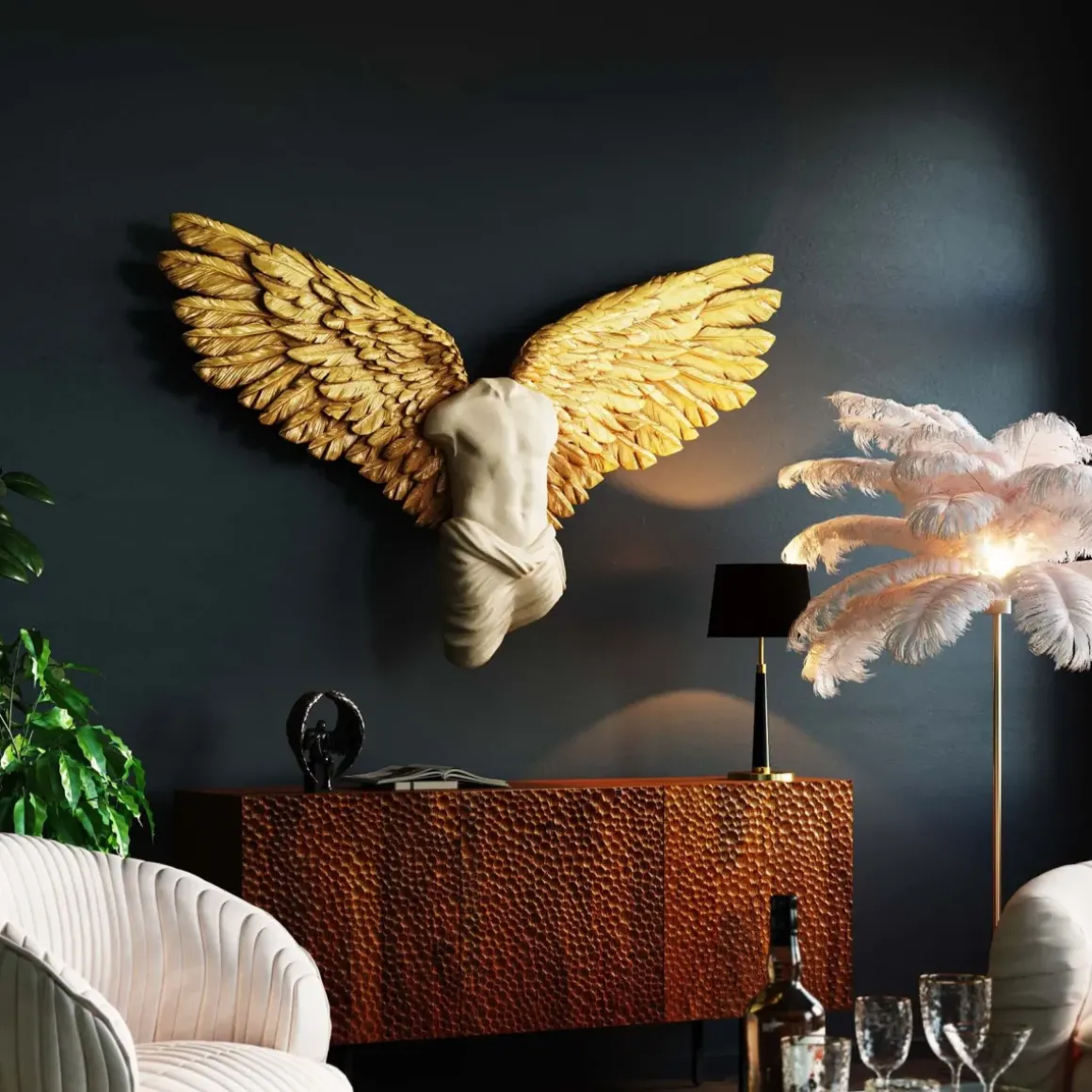 Väggdekor Guardian Angel - Skyddsängel, man, 124x71cm - KARE Design