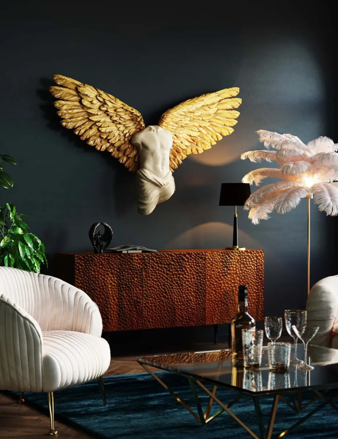 Väggdekor Guardian Angel - Skyddsängel, man, 124x71cm - KARE Design
