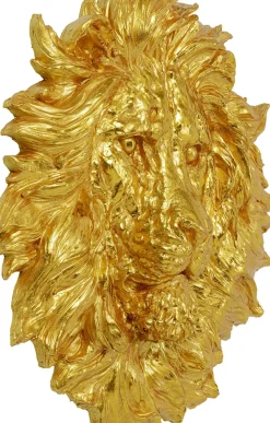 Väggdekor Lion - Skulptur Guld, 90x100cm - KARE Design