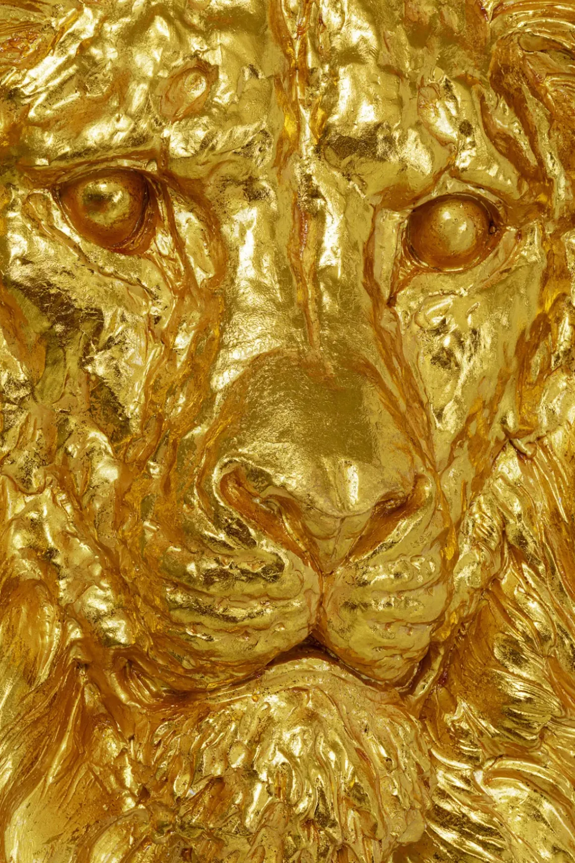 Väggdekor Lion - Skulptur Guld, 90x100cm - KARE Design