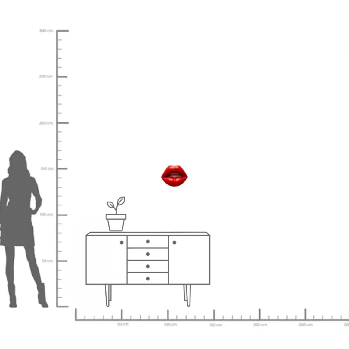 Väggdekor Lips, 30cm - KARE Design