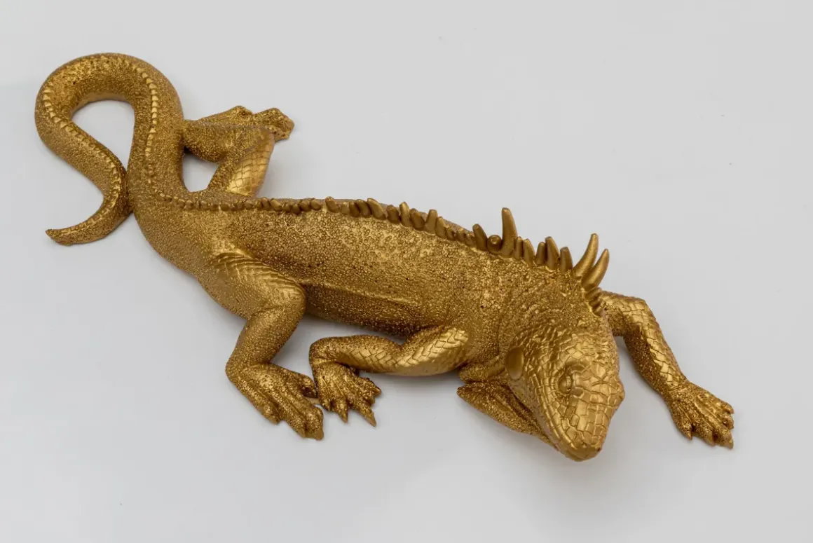 Väggdekor Lizard - Guld, 31cm - KARE Design