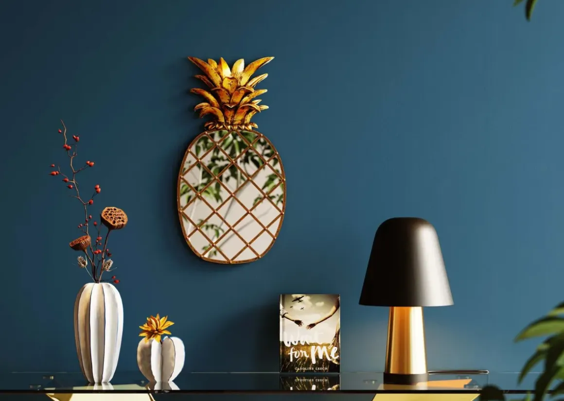 Väggdekor Pina - Spegel Ananas, 50cm - KARE Design
