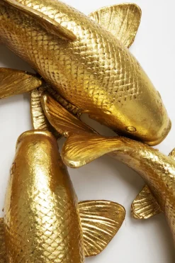 Väggdekor School of Koi - Guld Ø102cm - KARE Design