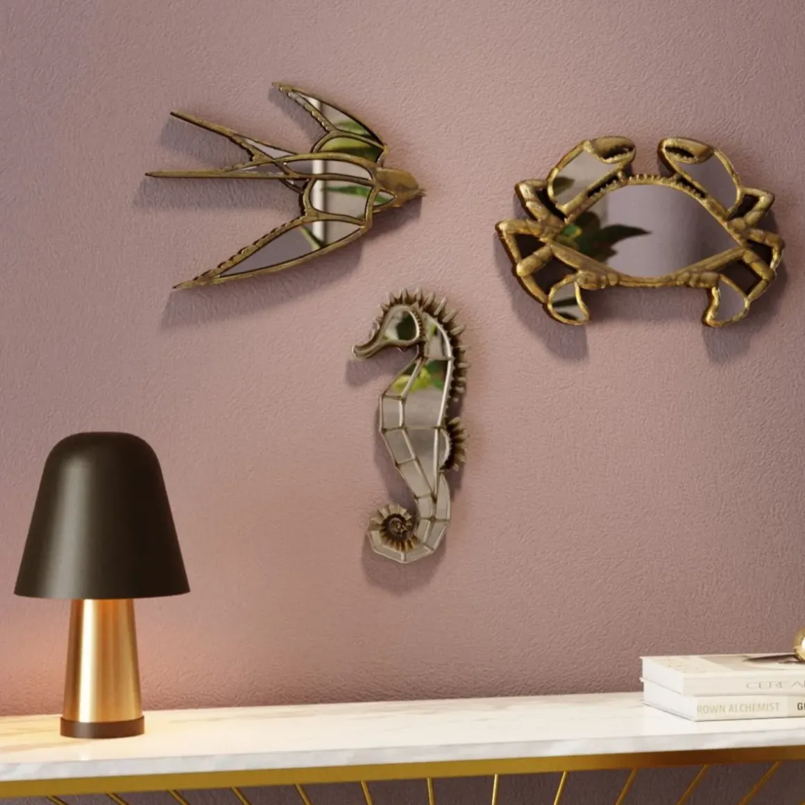 Väggdekor Swallow - Spegel Svala, 31cm - KARE Design