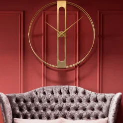 Väggklocka Clip Gold XL, Ø107cm - KARE Design