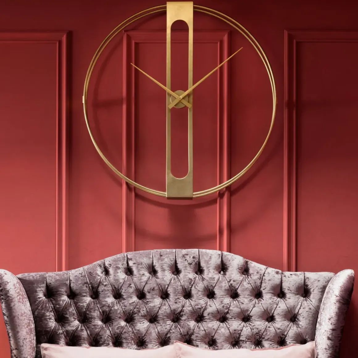 Väggklocka Clip Gold XL, Ø107cm - KARE Design