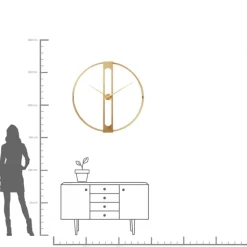 Väggklocka Clip Gold XL, Ø107cm - KARE Design