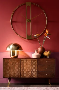 Väggklocka Clip Gold XL, Ø107cm - KARE Design
