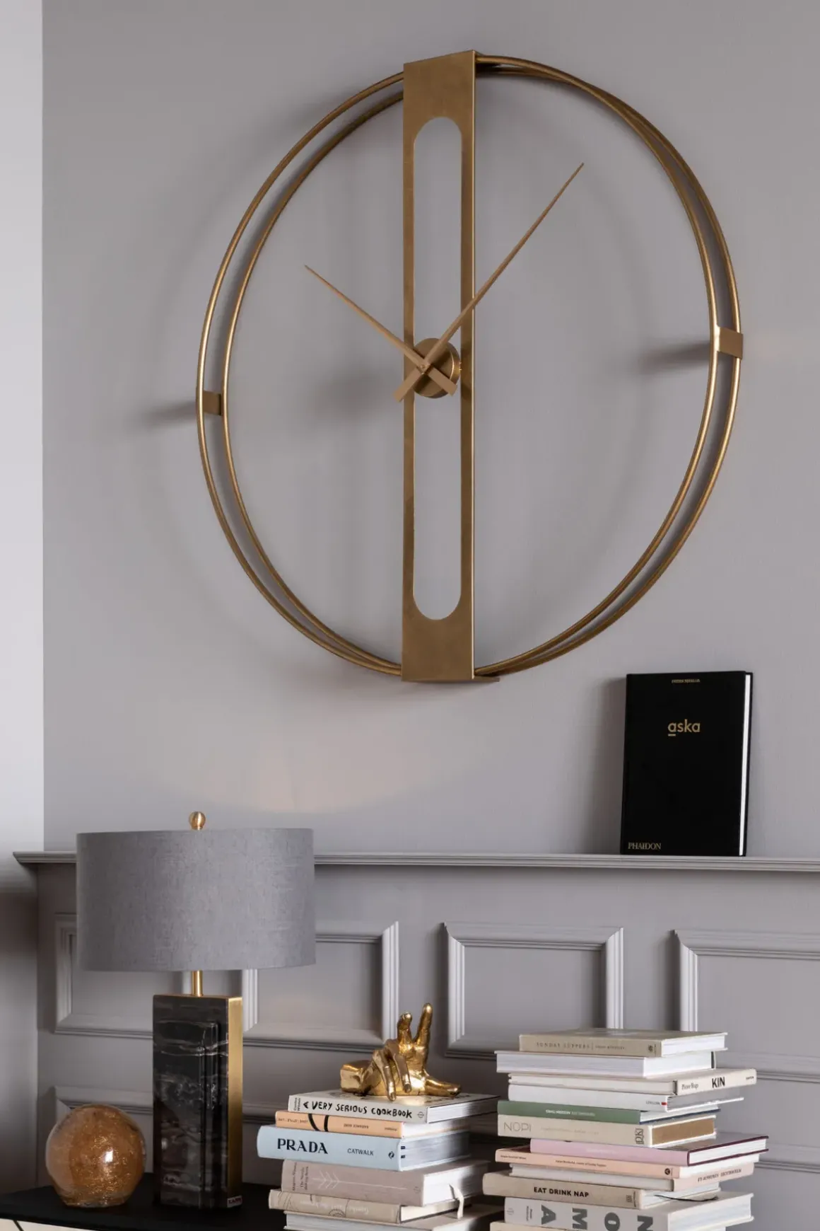 Väggklocka Clip Gold XL, Ø107cm - KARE Design