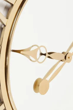 Väggklocka Giant Gold - Stor Klocka med Romerska Siffror, Ø121cm - KARE Design