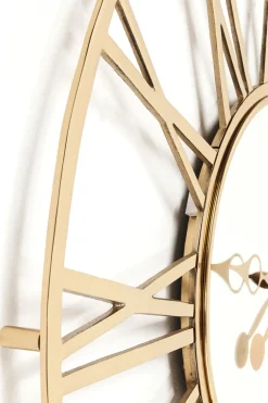 Väggklocka Giant Gold - Stor Klocka med Romerska Siffror, Ø121cm - KARE Design
