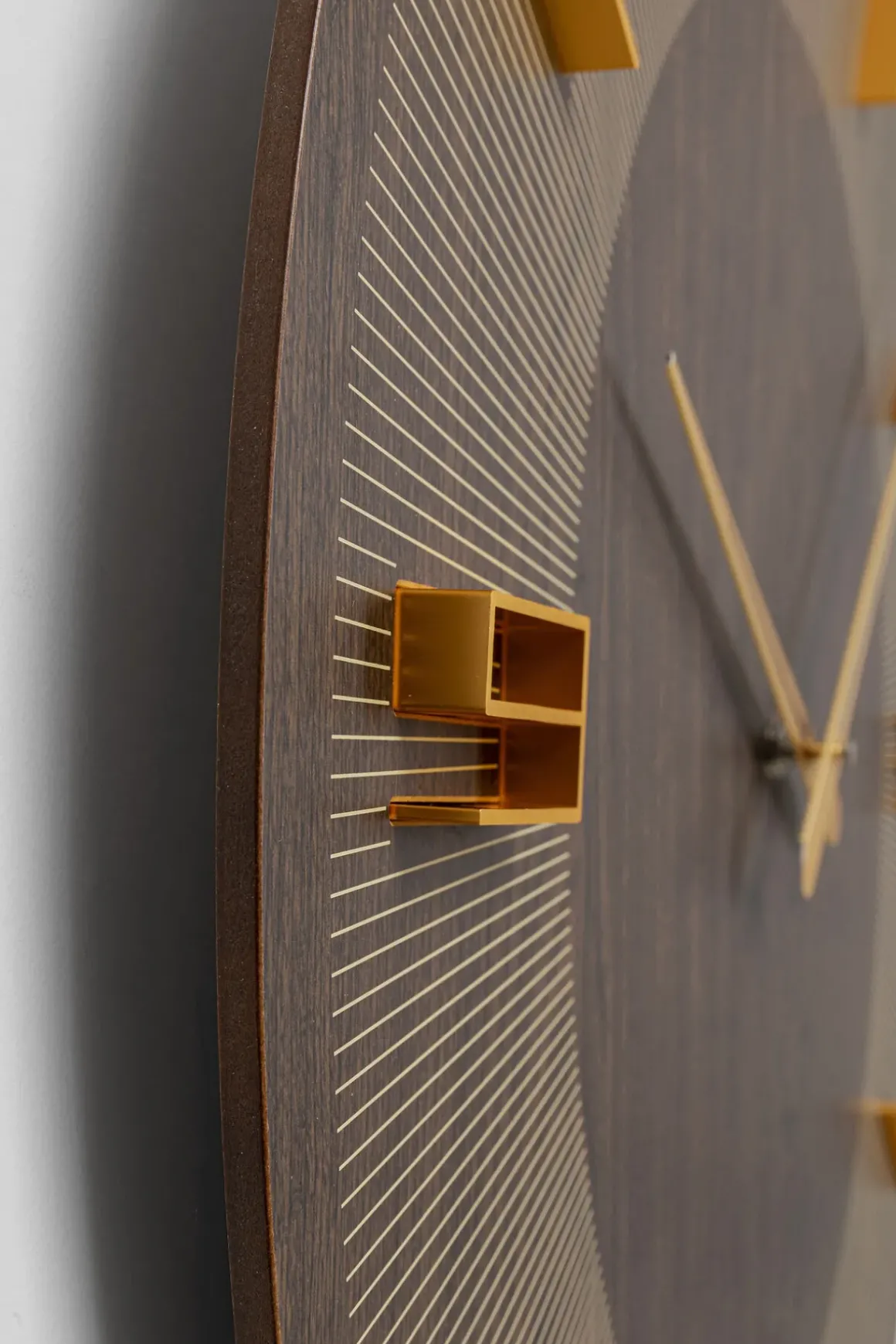 Väggklocka Levi - Brun, Ø60cm - KARE Design