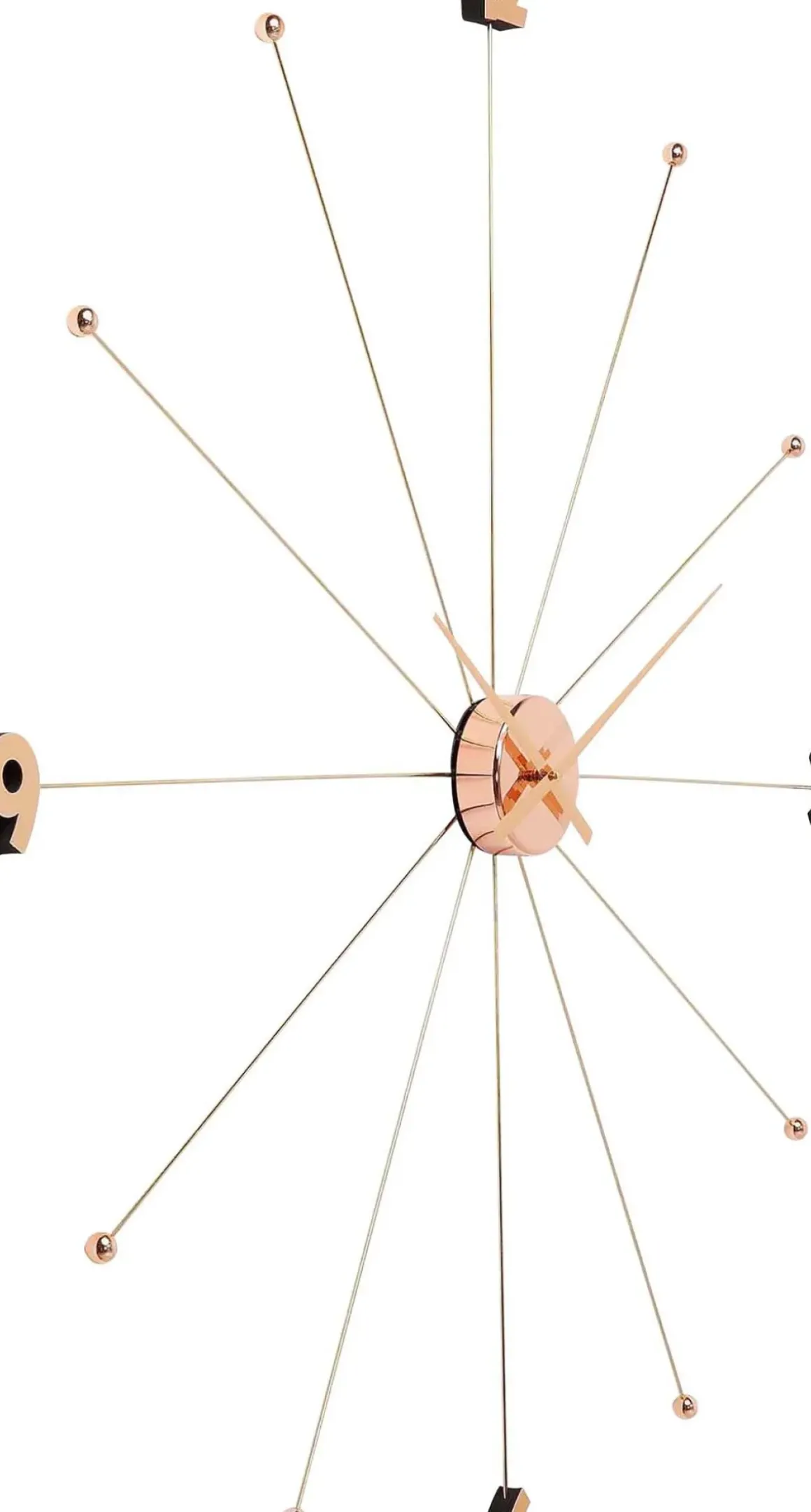 Väggklocka Like Umbrella, Rosegold Ø100 - KARE Design