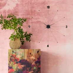 Väggklocka Like Umbrella - Svart, Ø100 - KARE Design