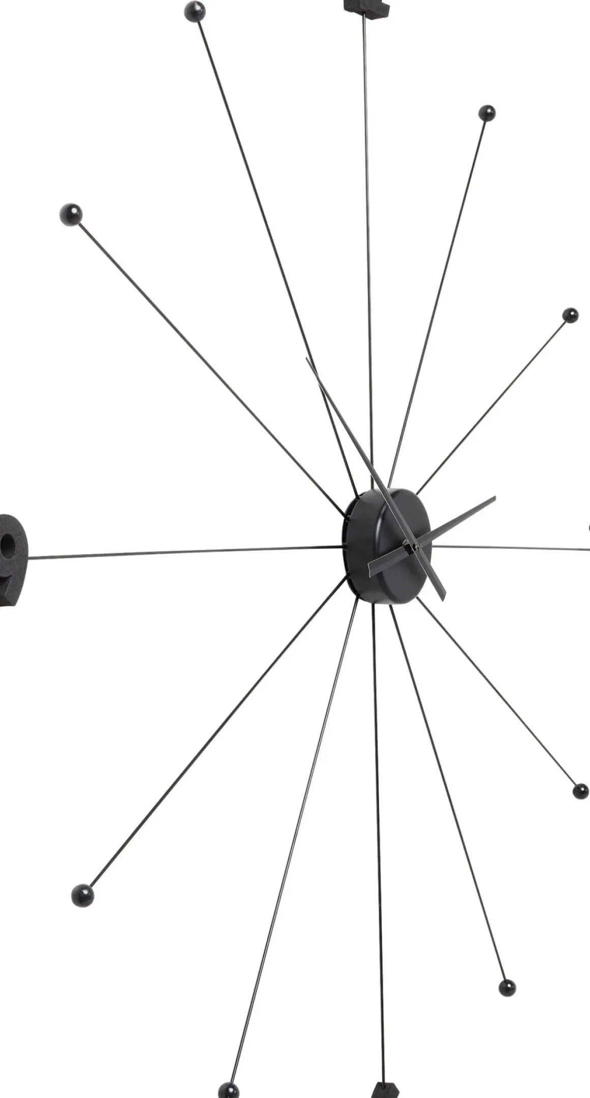 Väggklocka Like Umbrella - Svart, Ø100 - KARE Design
