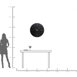 Väggklocka Luca - Svart, Ø70cm - KARE Design