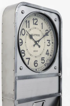 Väggklocka Thinktank - Klocka och Tidningsfack Industristil, 124x30cm - KARE Design