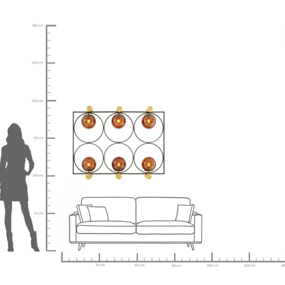 Vägglampa Balance Circle, 96x122cm - KARE Design