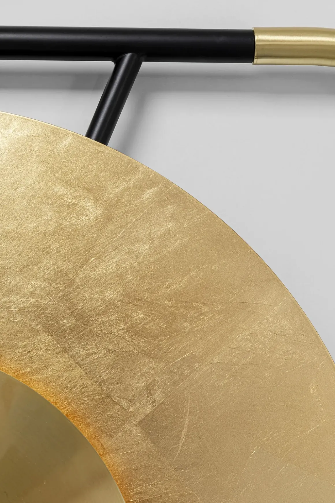 Vägglampa Disc - 6 Lampor i Ram Matt Guld/Svart, 110x185cm - KARE Design