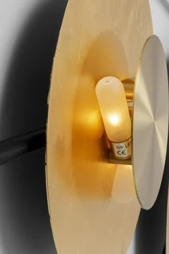 Vägglampa Disc - 6 Lampor i Ram Matt Guld/Svart, 110x185cm - KARE Design
