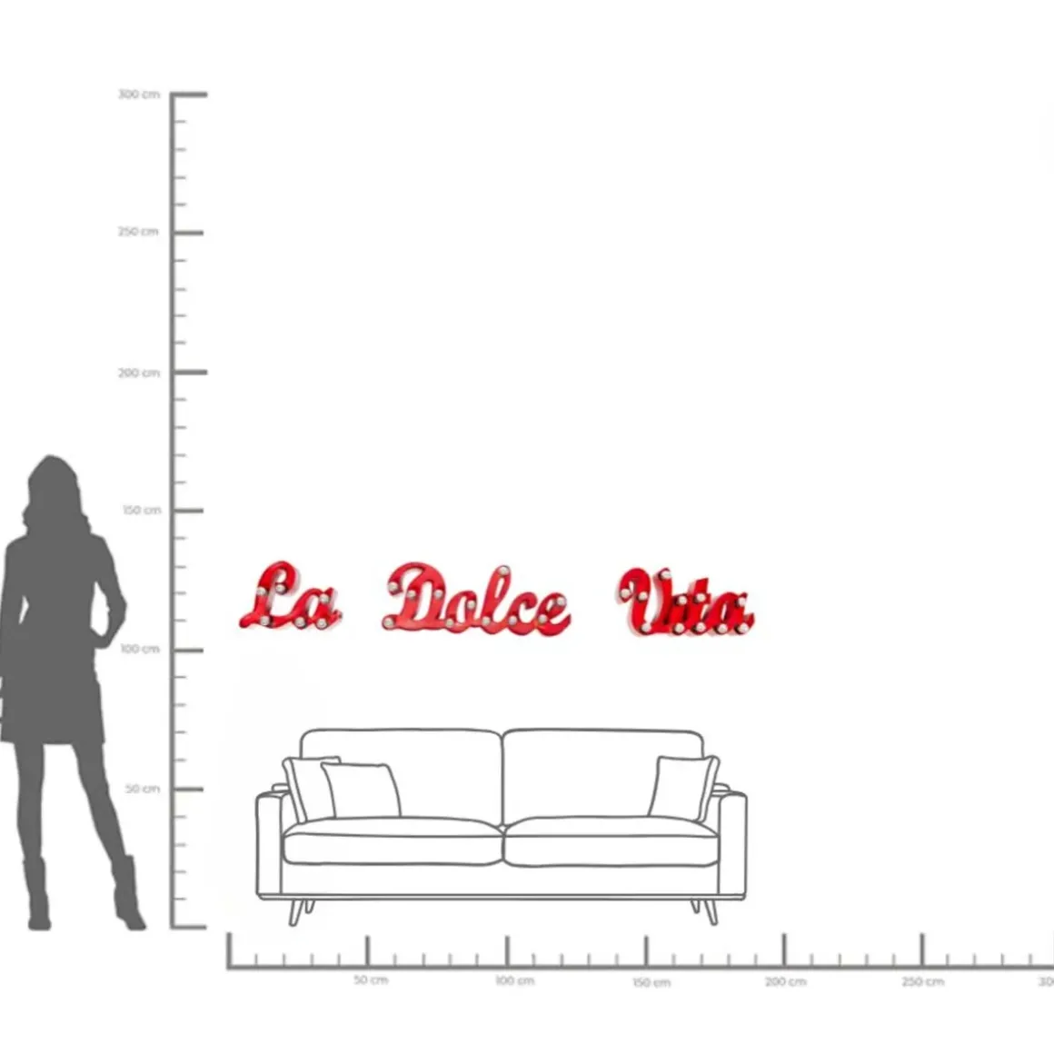 Vägglampa La Dolce Vita, 190cm - KARE Design