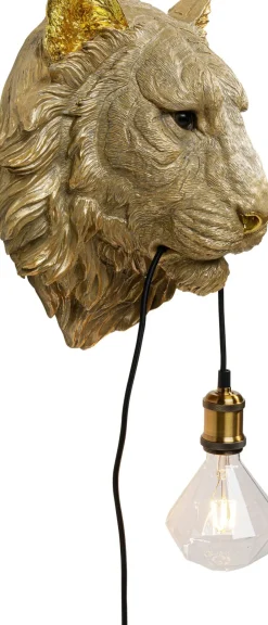 Vägglampa Tiger Head - Guld - KARE Design