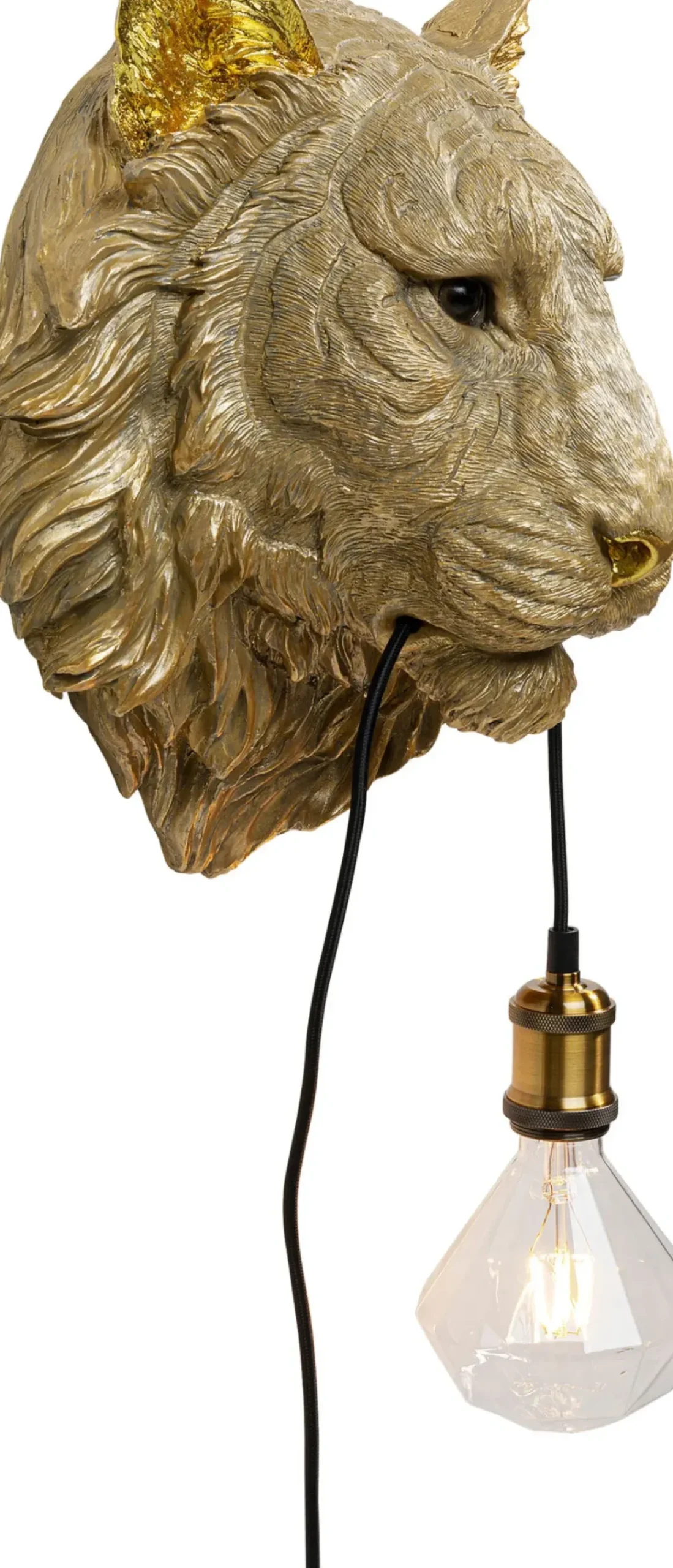 Vägglampa Tiger Head - Guld - KARE Design