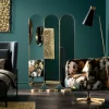 Vikskärm Curve - Skärm av Spegelglas/ Borstad Mässing - KARE Design