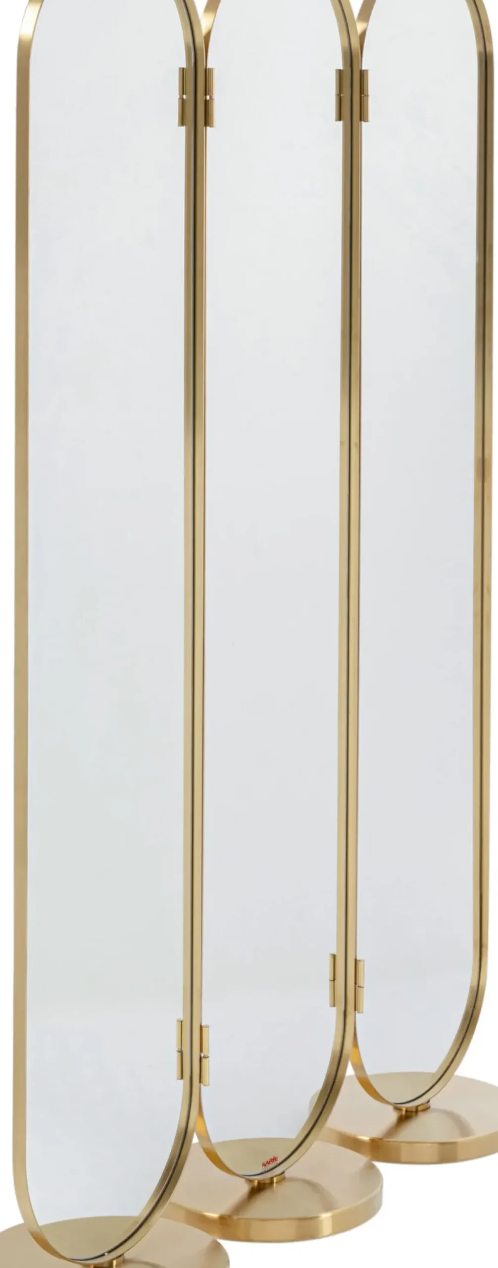 Vikskärm Curve - Skärm av Spegelglas/ Borstad Mässing - KARE Design