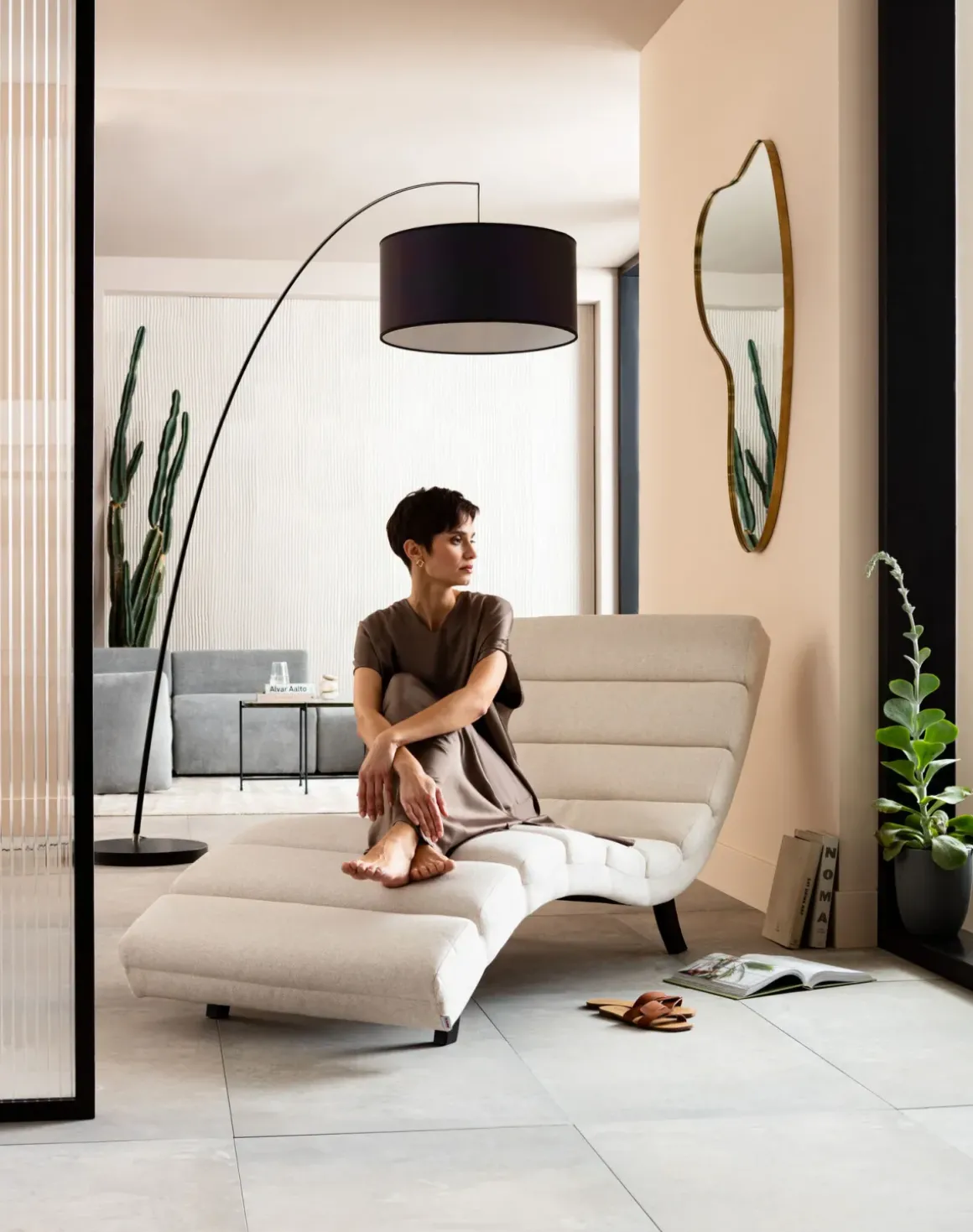 Vilfåtölj Balou Cream, 190cm - KARE Design