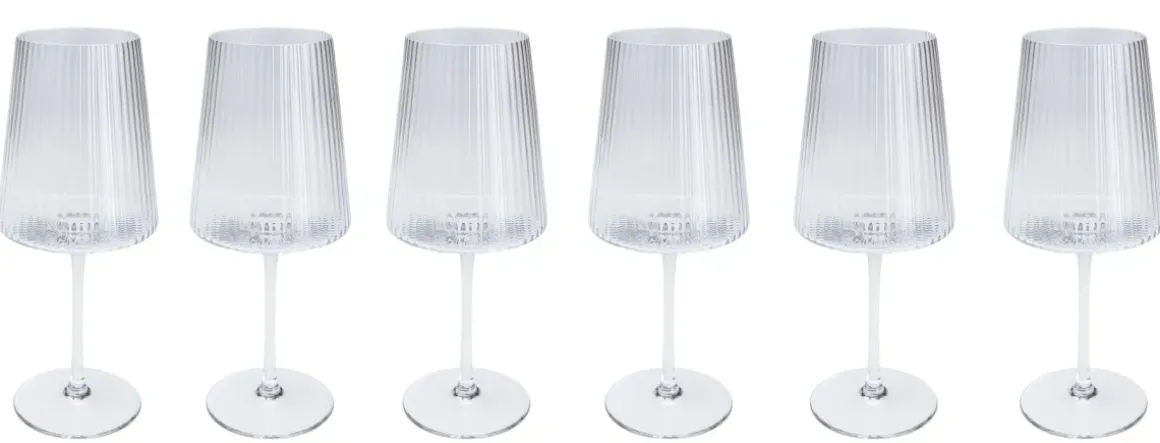 Vinglas Riffle - Räfflat Glas - KARE Design
