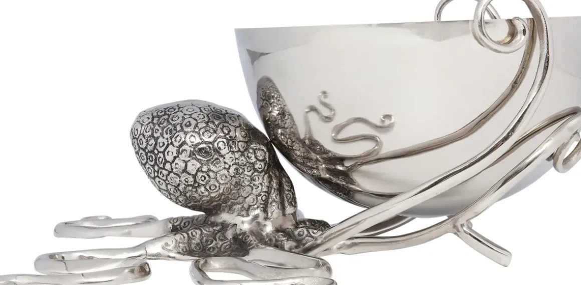 Vinkylare Octopus - Dekorativ Vinkylare Silver - KARE Design